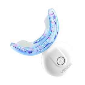VEVOR Teeth Whitening Kit with LED Light, 32 LED Accelerator Lights, Whitening Strips, Pens and Gel Syringes, U-Shaped Tray
