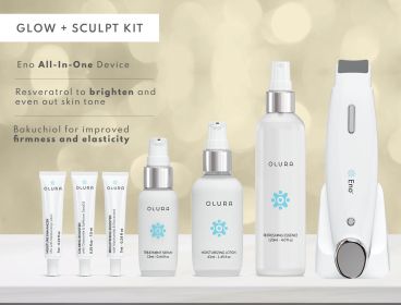 The Glow & Sculpt Facial Kit with the Patented Eno Facial Device. A complete kit for enhancing your natural glow and restoring more youthful faci