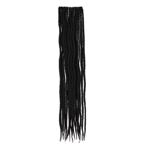 3S THREE STRAND Crochet Hair  Extensions Soft Synthetic Braiding Hair-Only Self Pickup (Color: Black)