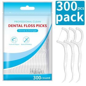 600/300/150/50pcs Ultra-Fine Toothpicks, Home Set, Portable and Disposable Care Floss- Deep Cleaning for Oral Care (Color: 300pcs)
