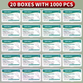 50/150/300/600/1000PCS portable Dental floss and toothpicks Disposable oral care products,oral care, dental floss, toothpick set (Color: 20boxes with 1000PCS)