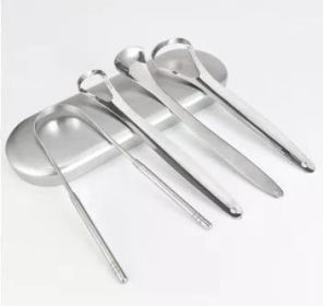 Premium 1pcs/3pcs Metal Tongue Scraper Cleaner for Adults & Kids Portable Stainless Steel Tongue Scrapers Brushes for Removing (Color: 4PCS Silver)