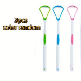 1/3/5pcs Tongue Scraper Oral Cleaner Brush Fresh Breath Cleaning Coated Toothbrush Hygiene Care Tools (Color: 3pcs, Number of Pieces: Combo)