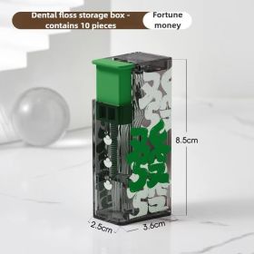 Portable Floss Dispenser Includes Floss Automatic Ejectable Floss Organiser Oral Care Press-on Disposable Flossing tool new (Color: green2)