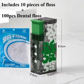 Portable Floss Dispenser Includes Floss Automatic Ejectable Floss Organiser Oral Care Press-on Disposable Flossing tool new (Color: set5)