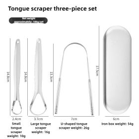 1/2 Pcs Reusable Stainless Steel Useful Tongue Scraper Cleaner Fresh Breath Cleaning Coated Tongue Oral Hygiene Care Tools (Color: Sliver-4pcs)